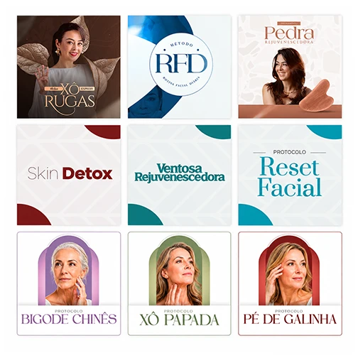 Capas dos treinamentos Xô Rugas